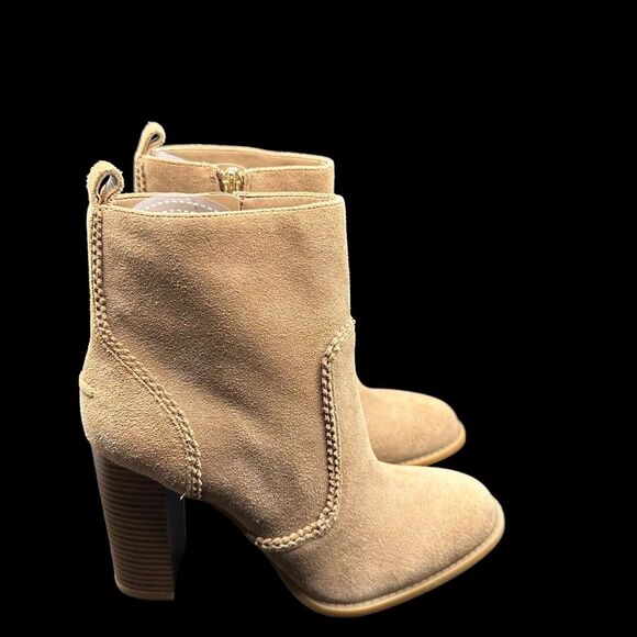 Nine West Women’s Leather Quicksand Ankle Boots Tan Size 5.5 - Picture 13 of 14